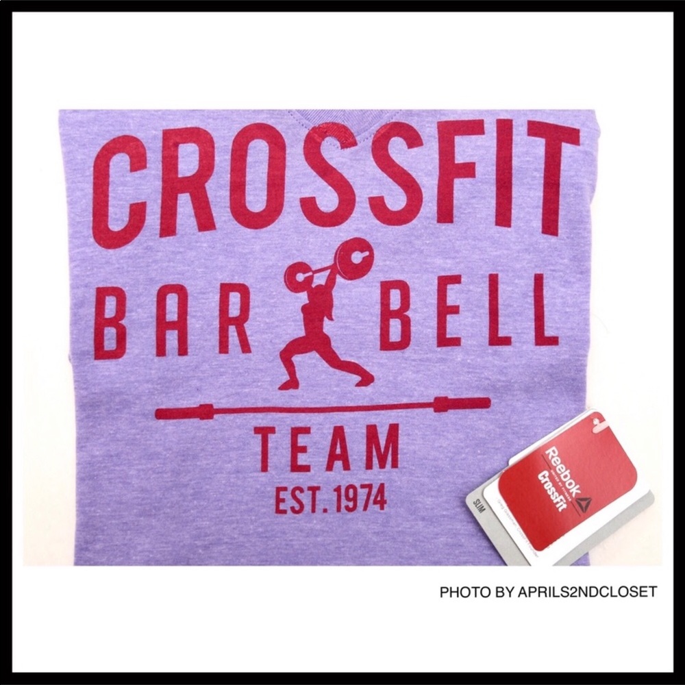 REEBOK CROSSFIT BARBELL WEIGHTLIFTING TEE TOP A3C - Picture 5 of 7